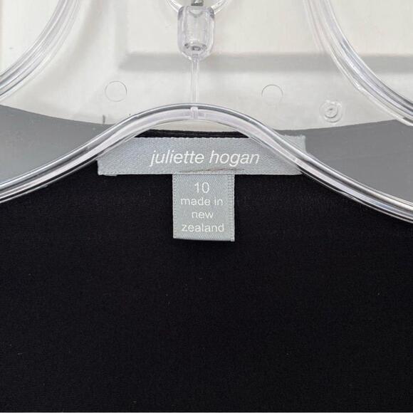 SOLD Juliette Hogan Zip Detail Silk Black Shift Dress NZ 10 / US 6 - Picture 2 of 14